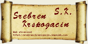 Srebren Krspogačin vizit kartica